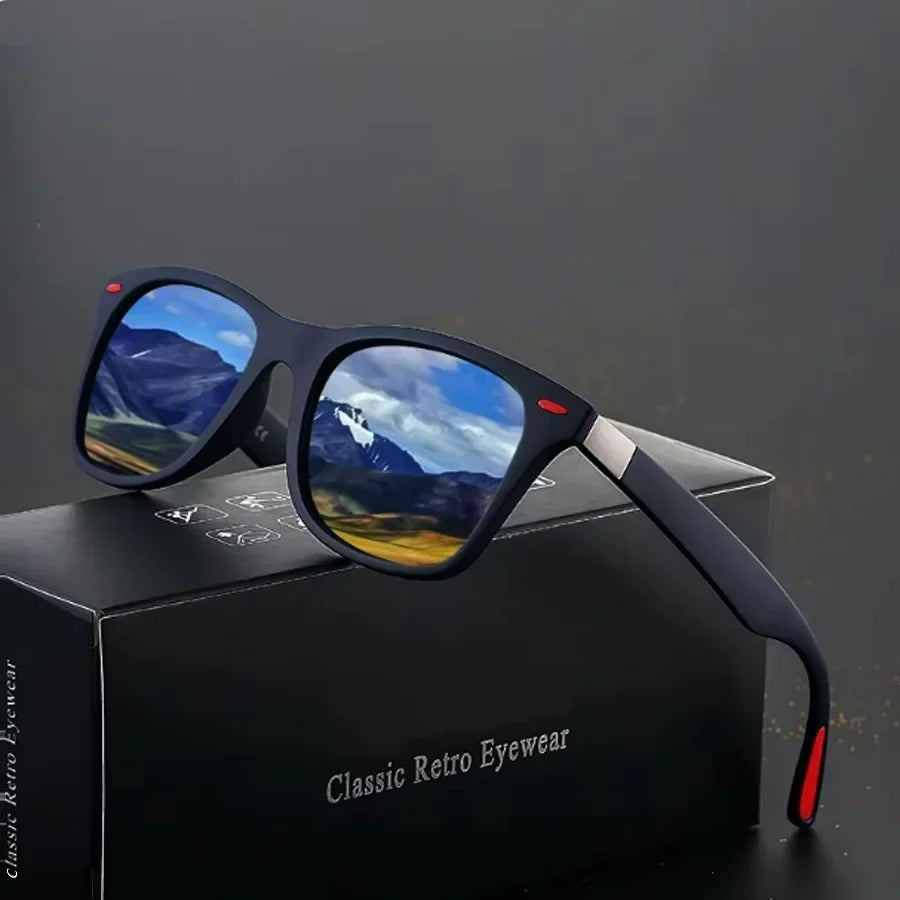 1-2-3PCS Fashion Vintage Square Unisex Driving Fishing Sunglasses Men Women Luxury Brand Designer Sun Glasses Anti-Glare Eyewear