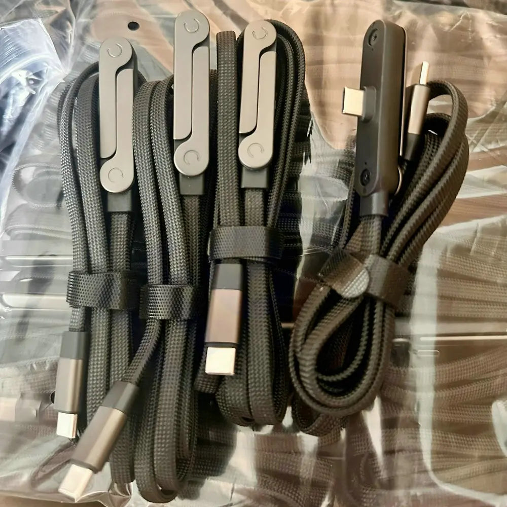 USB Type C Flat Phone Charger Fast Charging Cable C Kick Cable Stand Invisible Support Foldable Holder Charge Bracket For iPhone