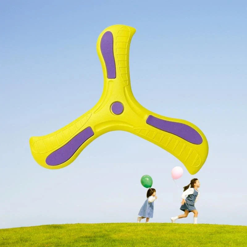 Boomerang Soft Three-leaf Cross with Night Light Outdoor Toy Flying Disc Adult-kids Interactive Sports Toy Puzzle Gift for Kids