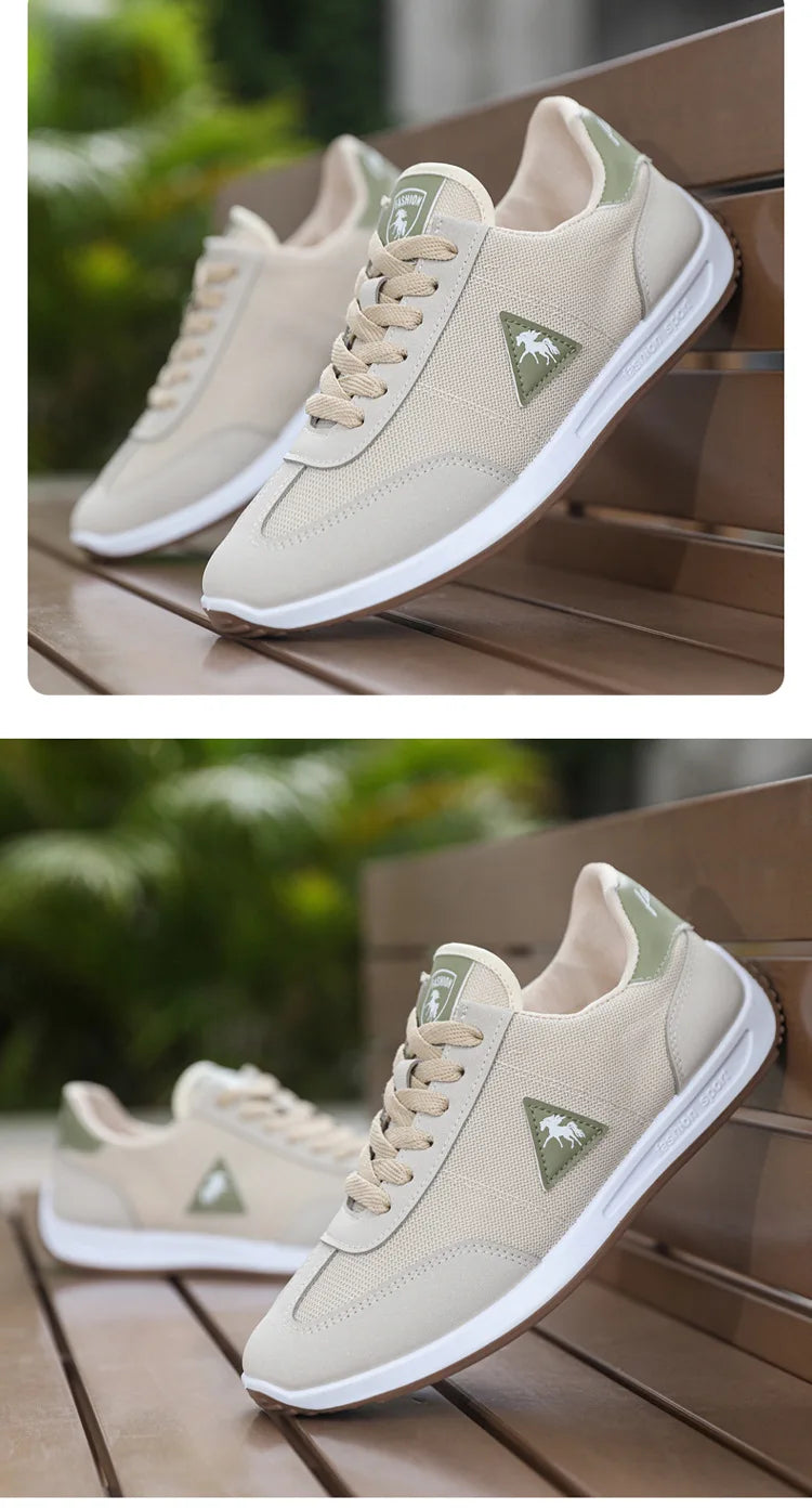 New 2026 Men's Casual Comfortable Breathable Sports Shoes Lightweight Anti-slip Wear-resistant Canvas Low-top round Toe Slip-On