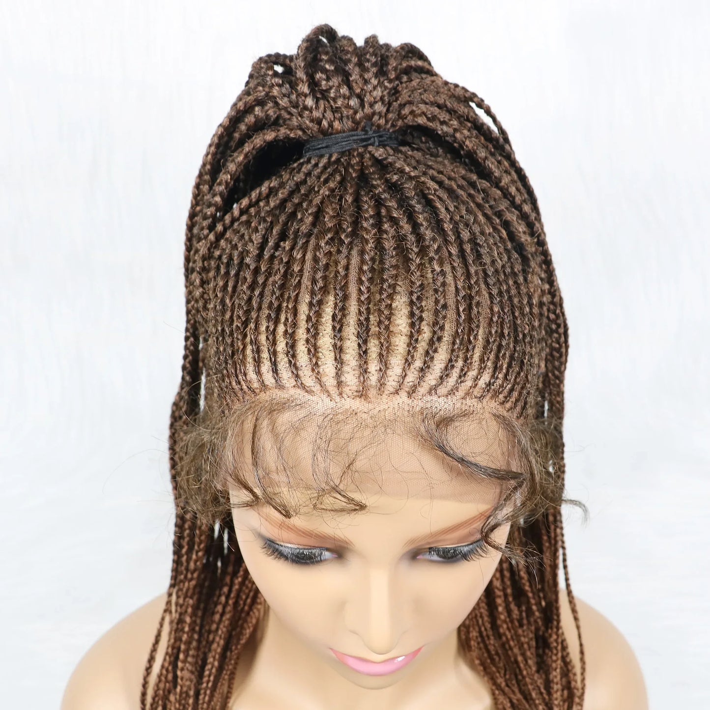 Kima Cornrow & Bantu Knot Braided Wig | Stitch Braids | Full Lace | Heat-Resistant Synthetic Hair