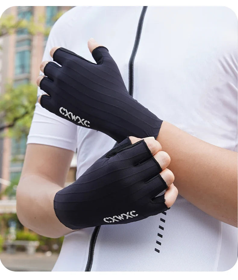CXWXC Cycling Half Finger Gloves Men Women Breathable Anti-slip Glove Fitness Sport Training Gloves With Extended Wrist Guard