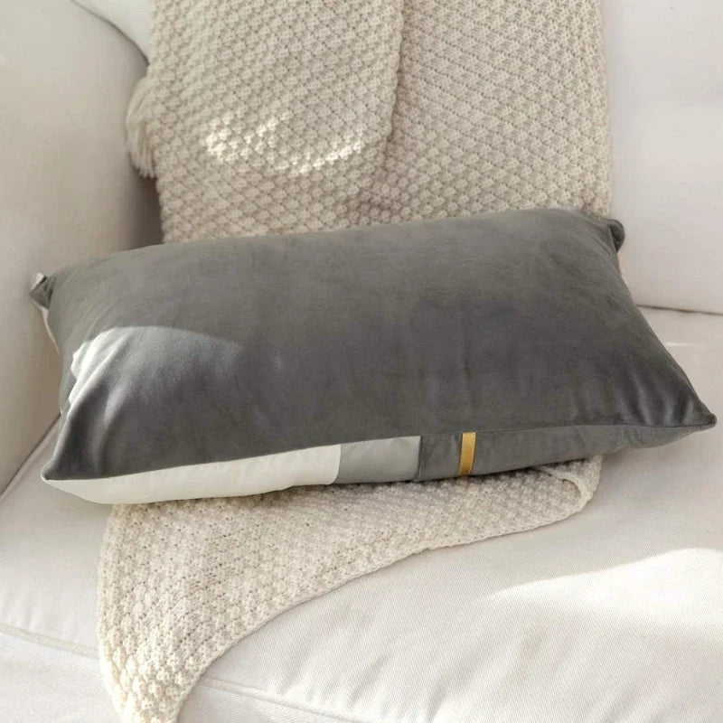 Luxury Velvet Cushion Cover, Patchwork Design Pillow Case, Home Decor, Sofa Pillows, 45x45cm, 30x50cm