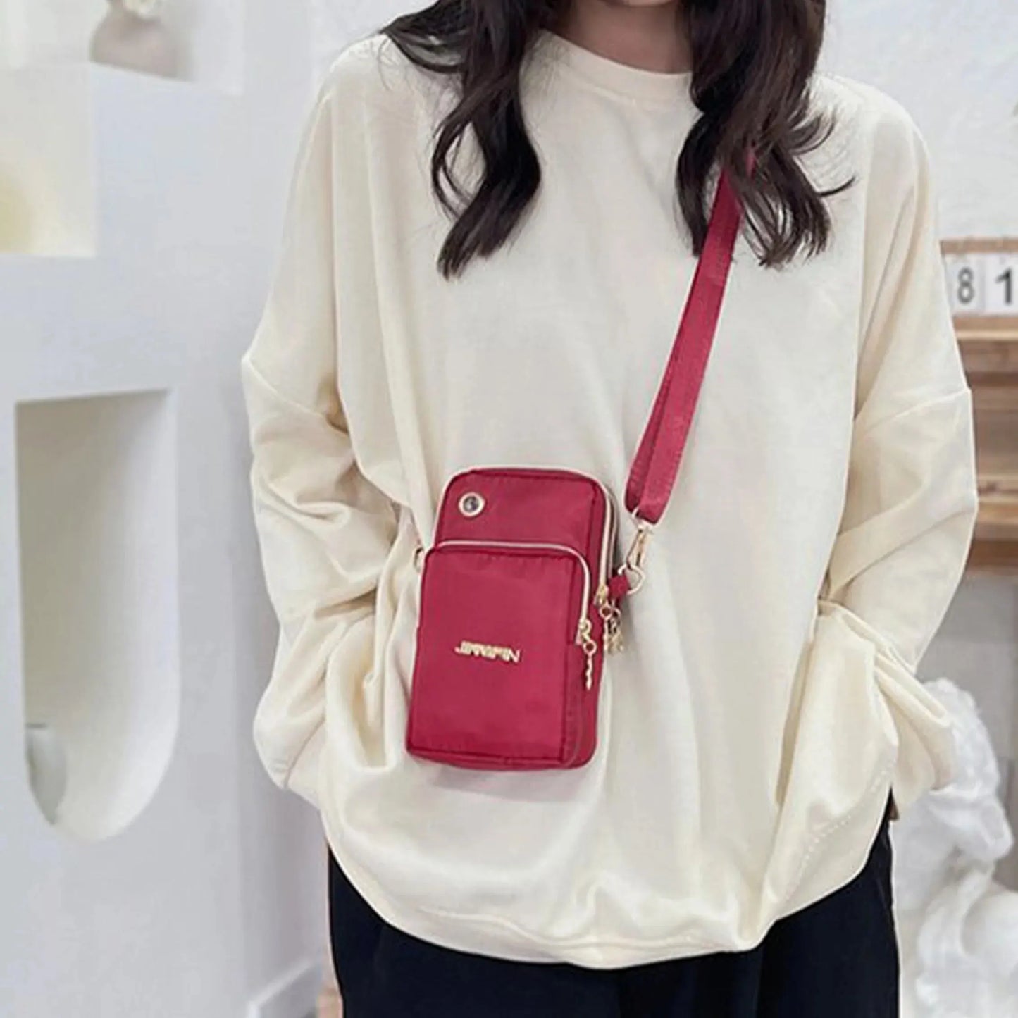 New Fashion Women's Mobile Phone Bag | Mommy Coin Bag & Neck Hanging Running Cover (Casual Crossbody Mini Bag)