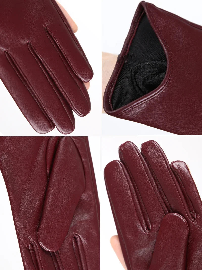 Fashion color Apparel Accessories women's leather gloves,comfortable short Women mitten,warm winter gloves women-2001