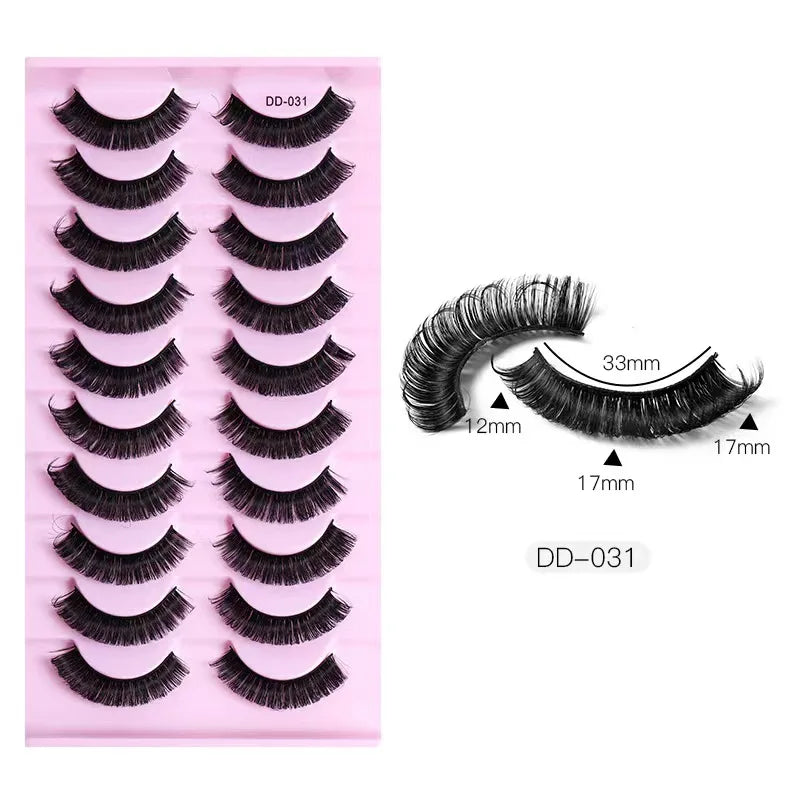 Faux mink eyelashes natural 3d mink lashes makeup volume false eyelashes in bulk cilio H13 E-08