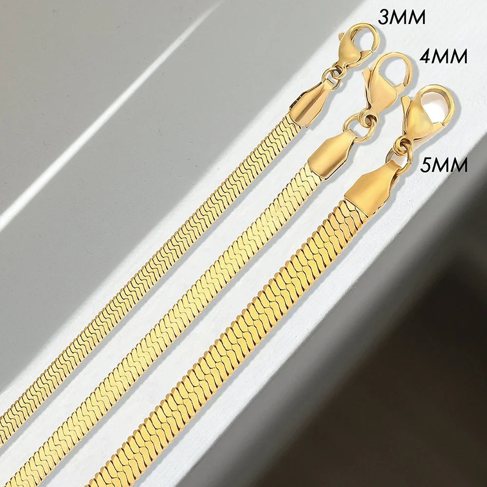 EMANCO 4MM Snake Chain Anklet Womens Beach Chain Stainless Steel Anklet Gift Drop/Wholesale Factory Direct Sales