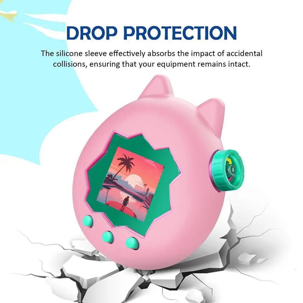 For Tamagotchi Paradise Silicone Full Cover Case Non-Slip Liquid Silicone Cute Protective Cover Soft Shell Game Accessories