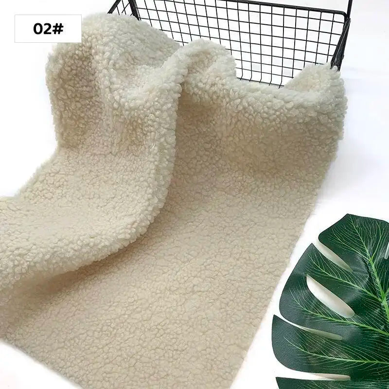New Teddy Velvet Curled Plush 45x50cm Home Lamb Plush Fabric Soft Artificial Fur Polyester Fiber Mink Fabric DIY Plush Doll