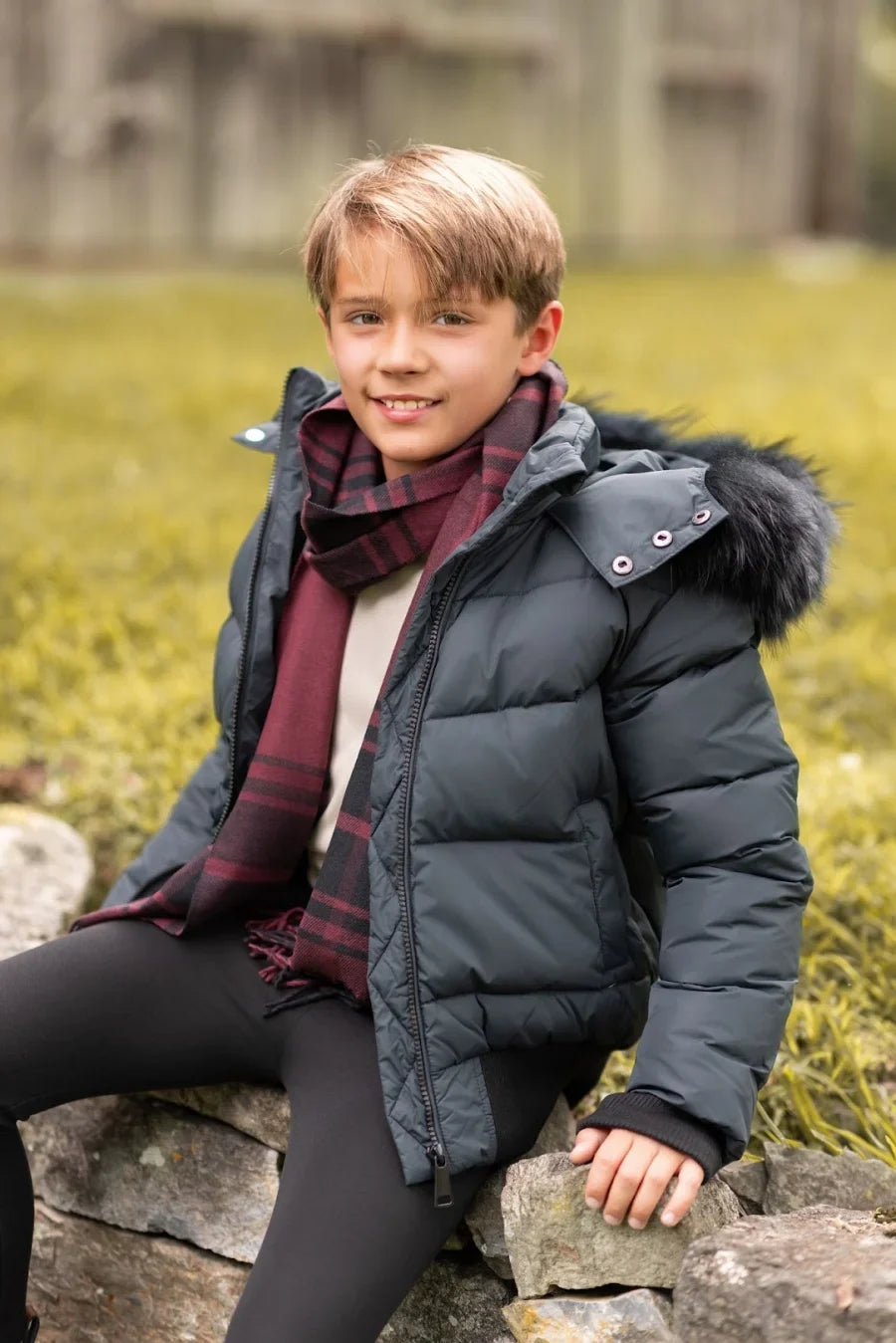 AP 2025 winter design waterproof fabric children down coat for girls and boys clothes