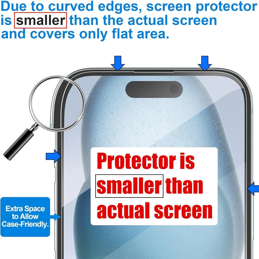 Glass Film For iPhone 18 17 16 15 Pro Max Screen Protector For iPhone 11 12 13 14 15 Pro Tempered Glass IPhone13 Mini 16 Plus