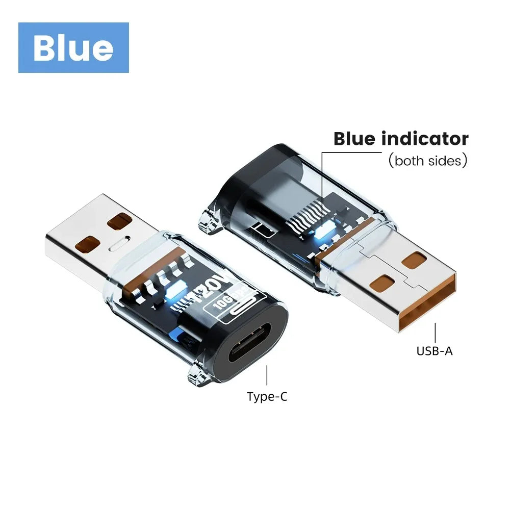 120W USB 3.2 to Type C OTG Adapter Fast Charging 10Gbps Data Audio Transfer For MacBook iPad iPhone 15 16 17 Huawei Xiaomi PC