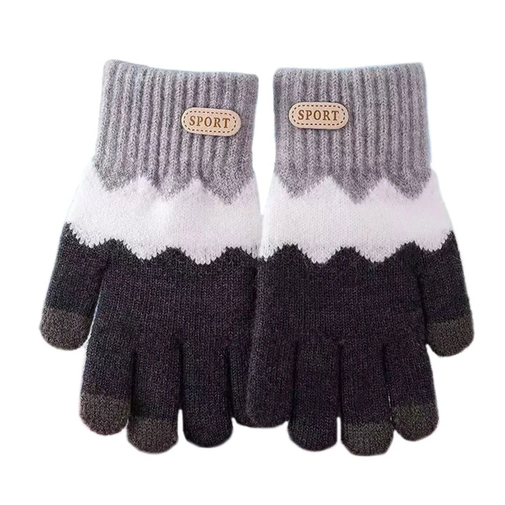 Cute Warm Kids Winter Gloves Coldproof Windproof Baby Gloves Soft Thicken Children Mittens for 6-14 Years Old Baby Boys Girls
