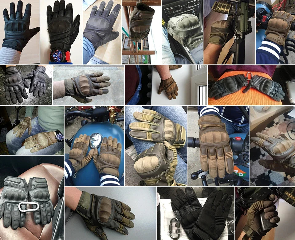 Touchscreen PU Leather Motorcycle Gloves Racing Pit Bike Riding Motorbike Moto Motocross Enduro Non-slip Protective Gear Men