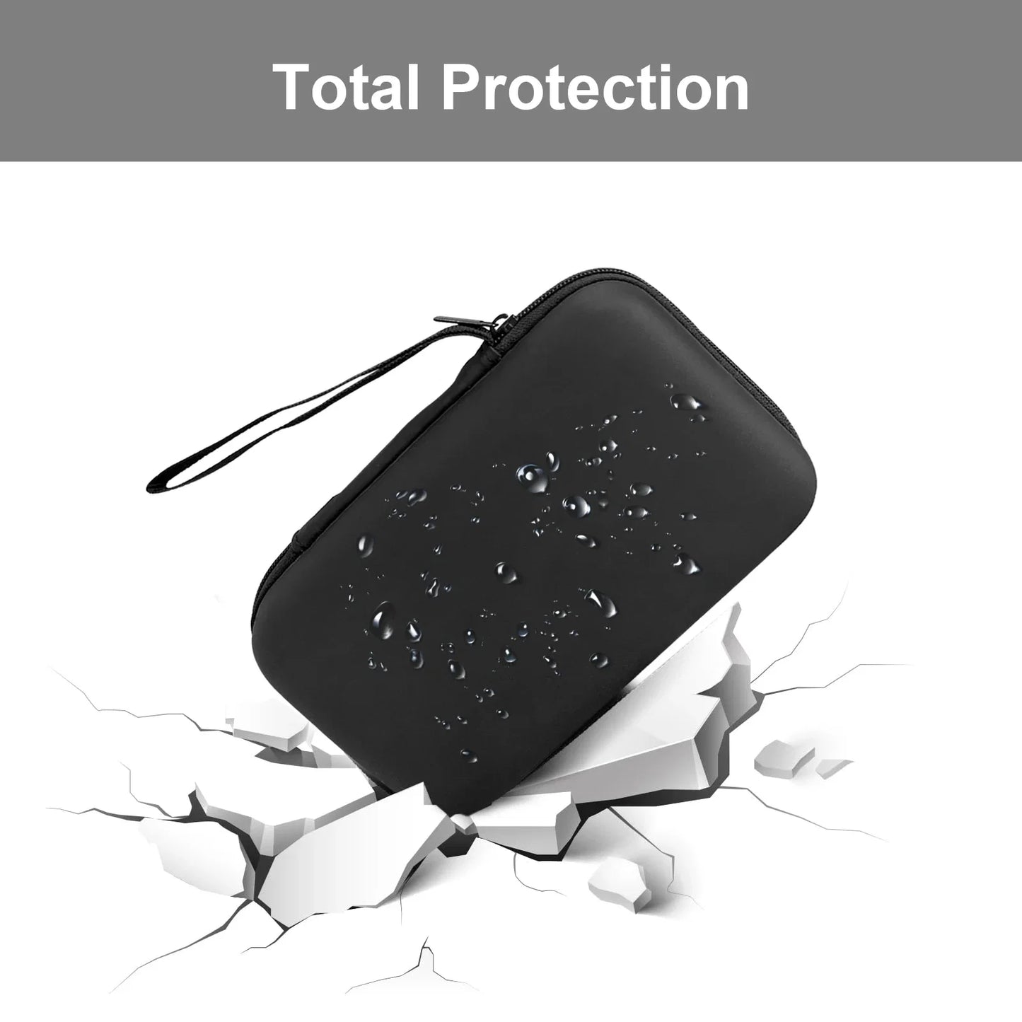 Portable Eva Storage Bag for External M.2 Hard Drive/Earphone/Data Line HDD Case Black Hard Disk Case HDD Storage Protection Bag
