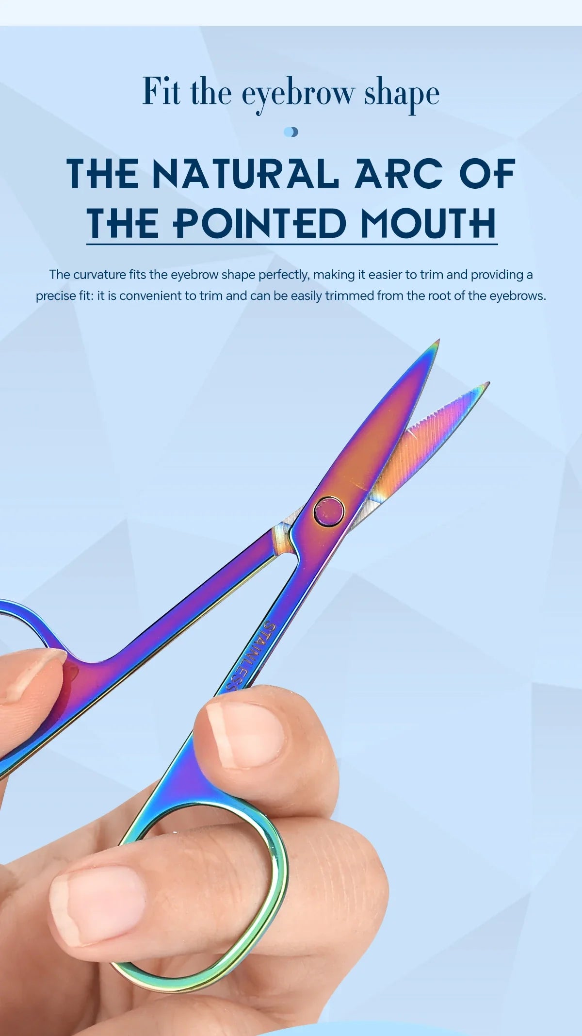 1 PCS Multi-purpose Small Beard Scissors Eyebrow Scissors Colorful Trimming Tool for Nails & Cuticle