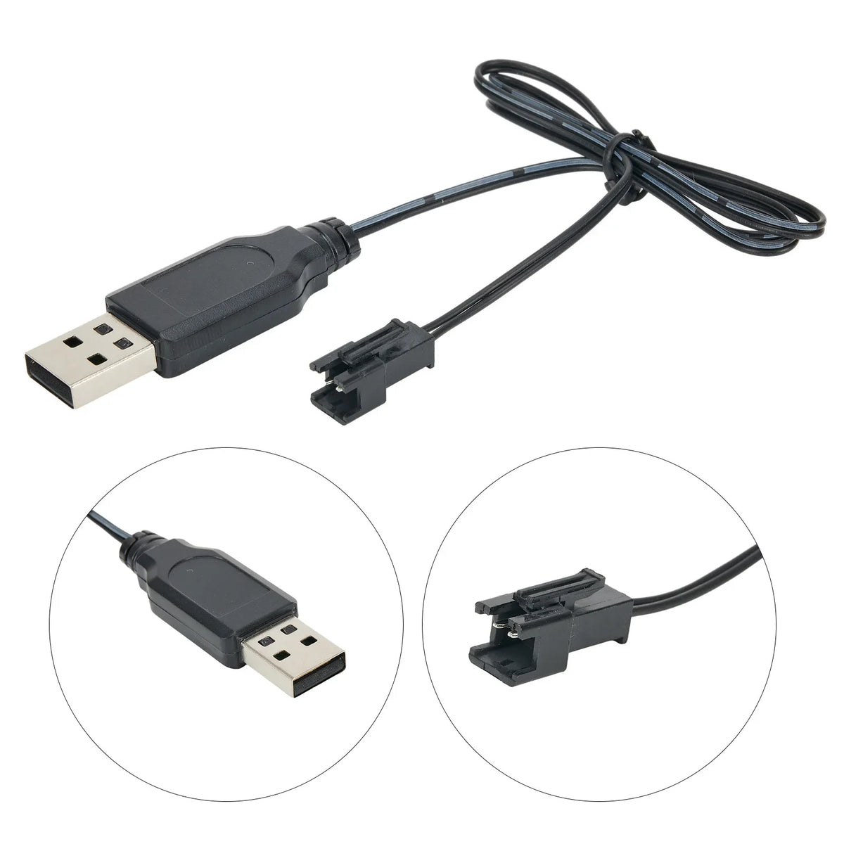RC Usb Charger Cable For 3.7V Lithium Battery Charger SM-2P Charging Cable Car Aircraft Helicopter Toys Accessories
