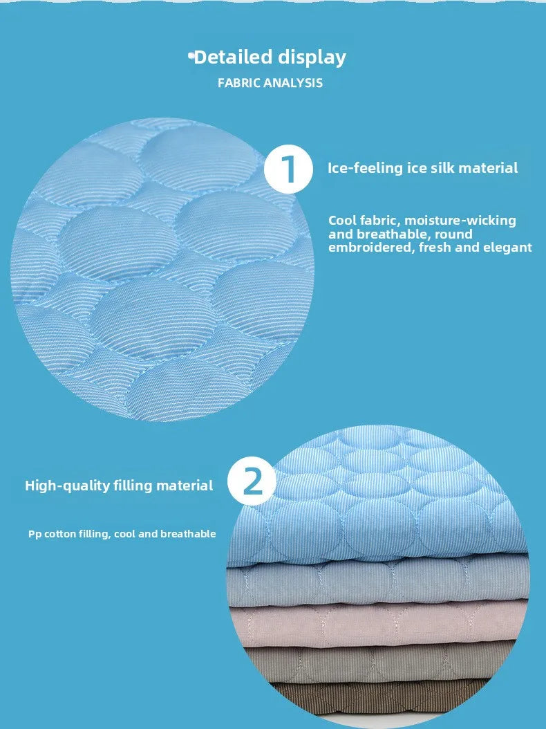 Summer Pet Ice Pad Cool Sleeping Mat Breathable Ice Silk Washable Pet Bed Durable Dog Cat Cushion Pet Supplies for Home Outdoor