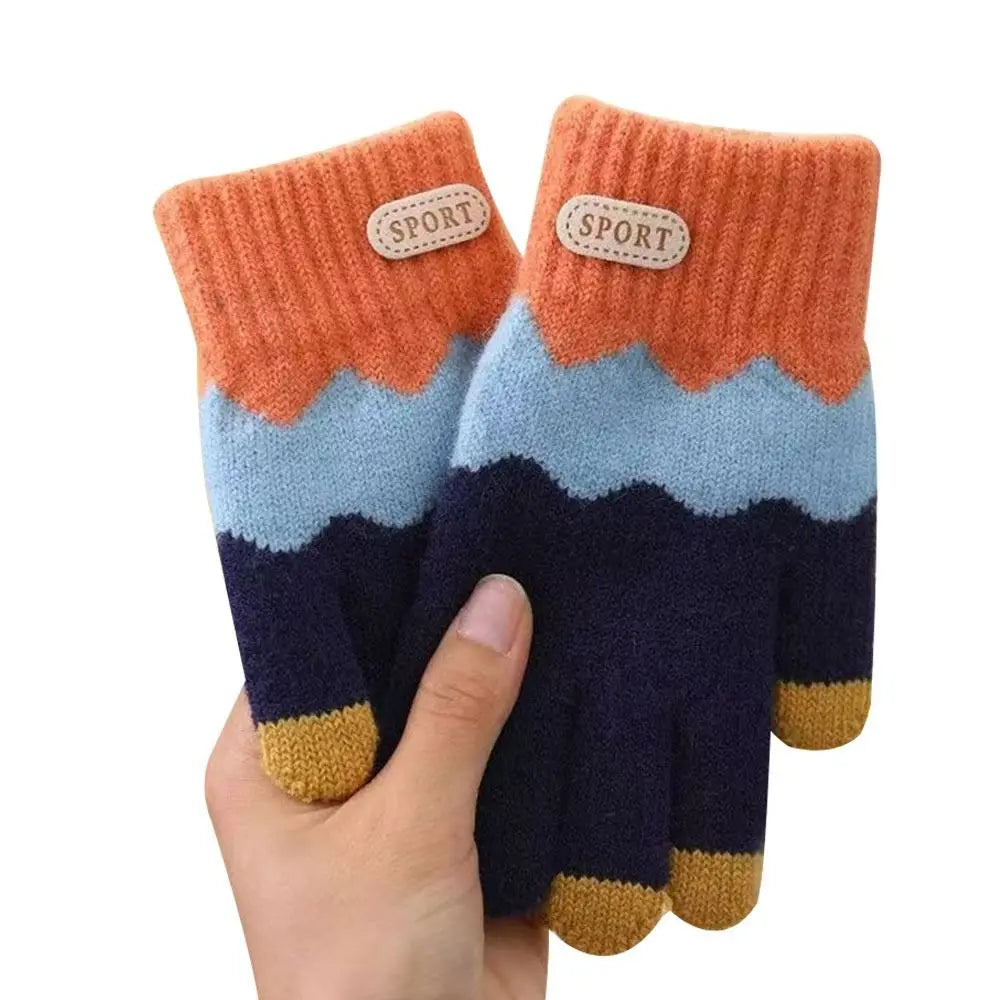 Cute Warm Kids Winter Gloves Coldproof Windproof Baby Gloves Soft Thicken Children Mittens for 6-14 Years Old Baby Boys Girls