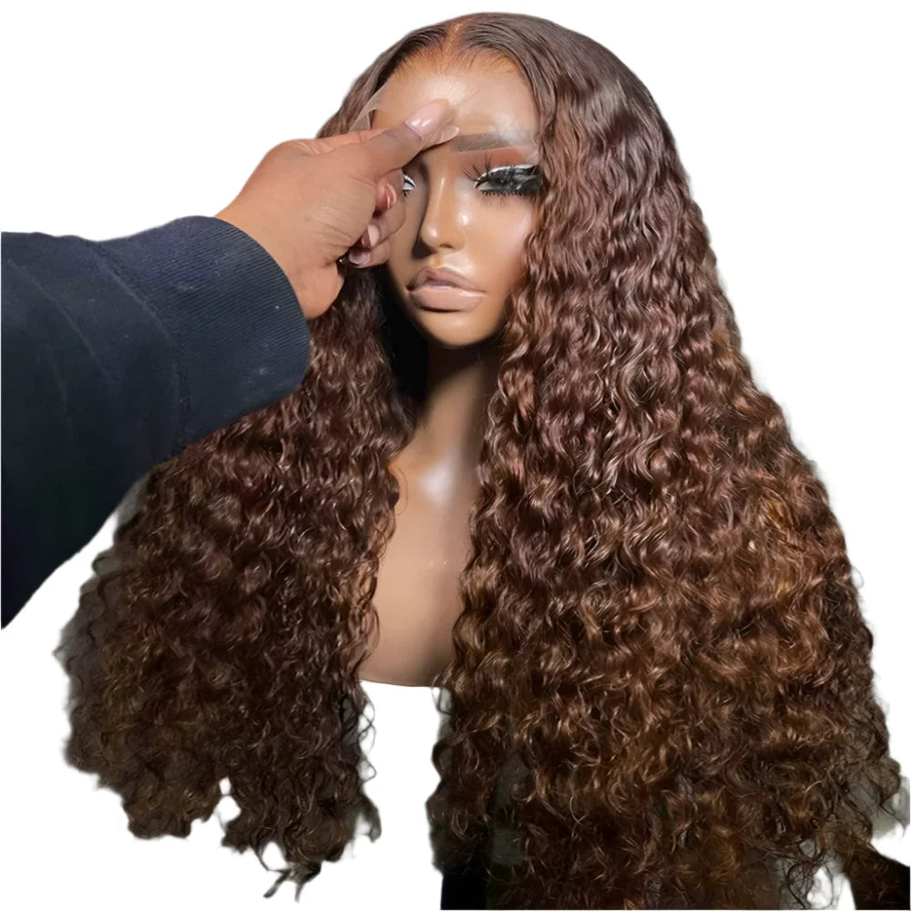 30 Inch Burgundy 99J Curly Human Hair Wig | 13x6 Lace Frontal | 200% Density