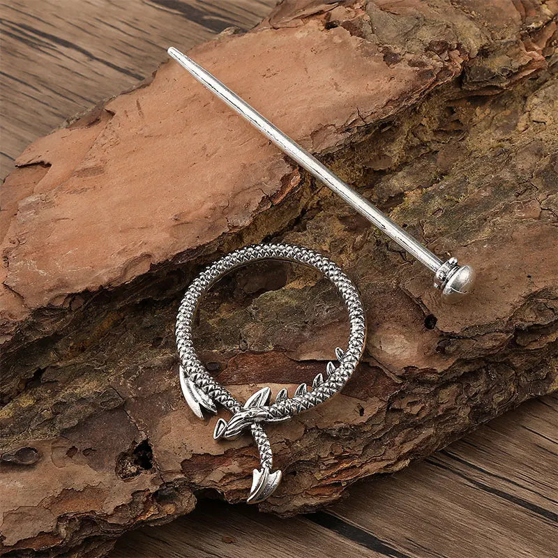 Retro Viking Dragon-Shaped Hairpin Hairpin Simple and Versatile Celtic Knot Hair Stick Hair Accessories Party Accessories for Mother's Day Valentine's Day Birthday Gift