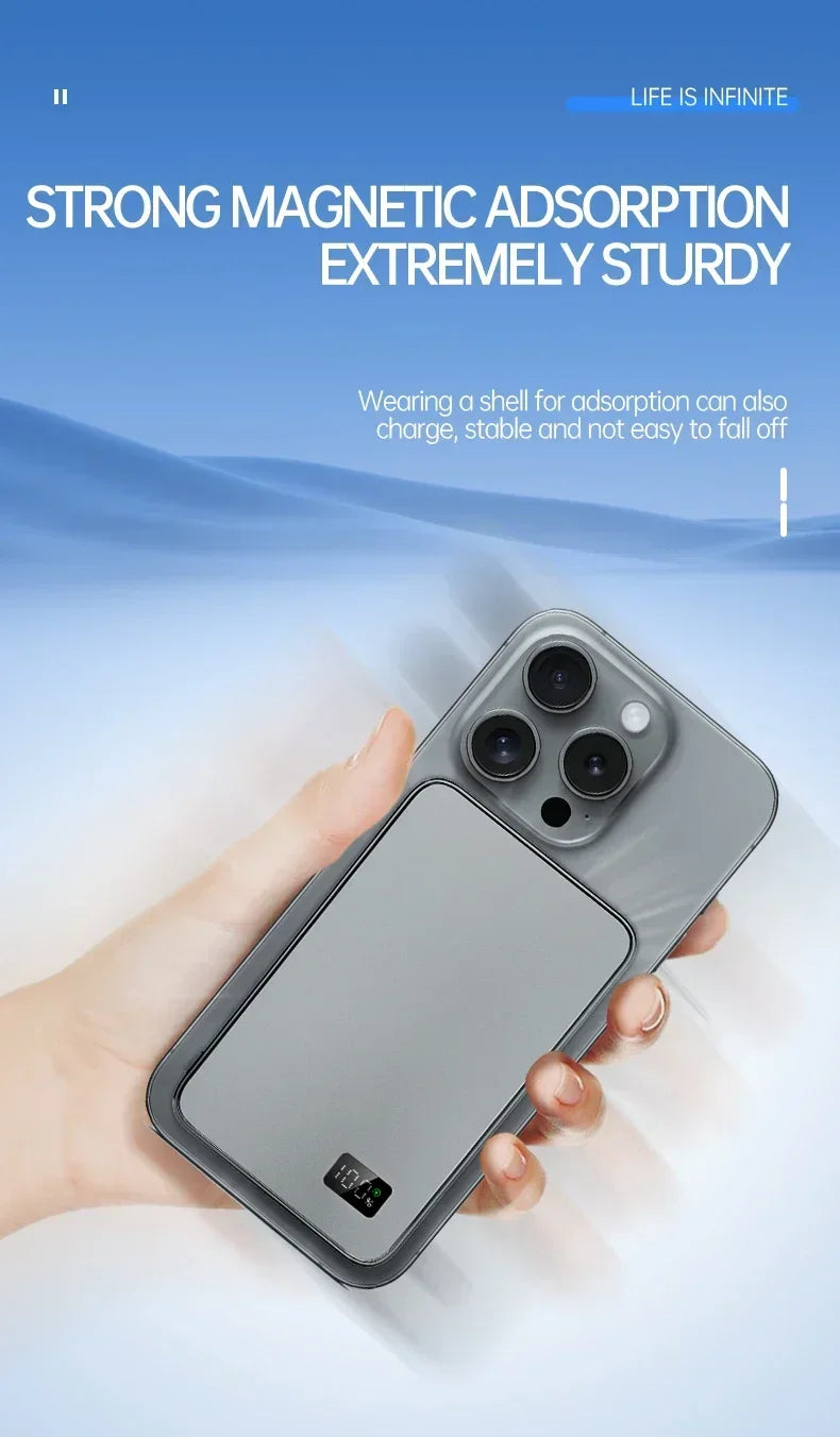 Lenovo Magnetic Wireless Power Bank PD22.5W Fast Charging Magsafe External Battery 500000mAh For iPhone Xiaomi