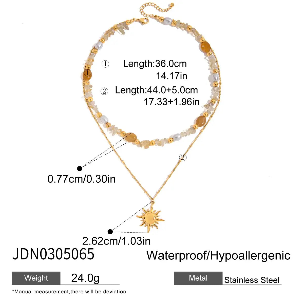 Zora Y2K Trendy 18K Gold Color Plated Sun Cross Fish Moon Pendant Multi Layer Necklace Waterproof Stainless Steel Women Jewelry