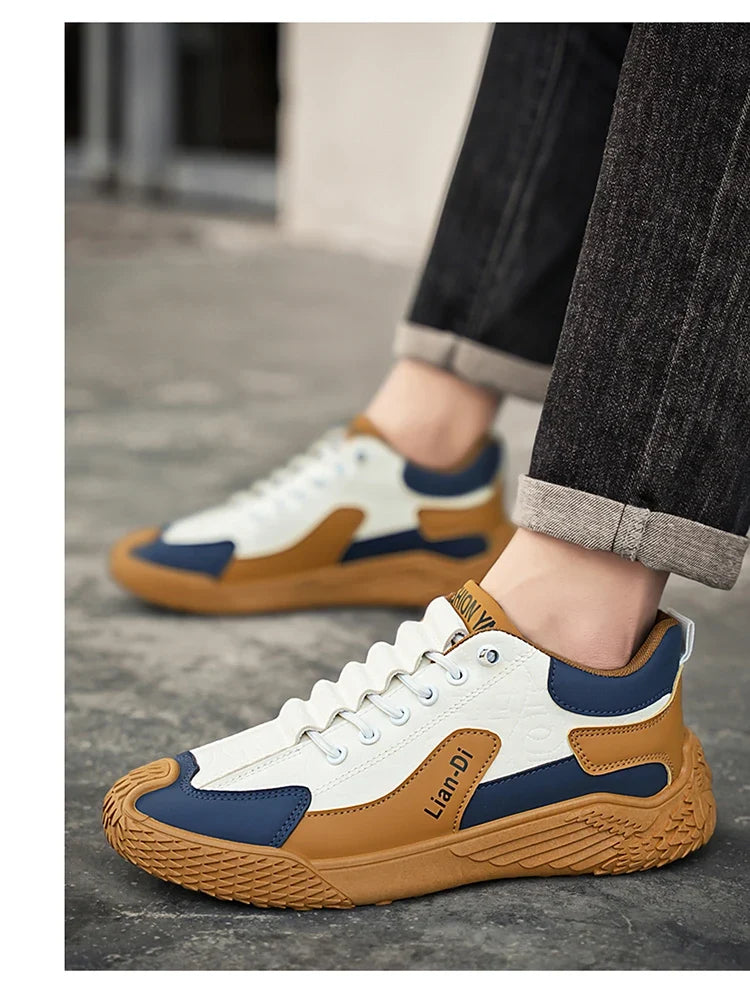 Spring and Autumn Fashion Elastic Band Sneakers for Men, Versatile Trendy Casual Shoes, Student Running Shoes, Soft-Soled Lightweight Men's Shoes