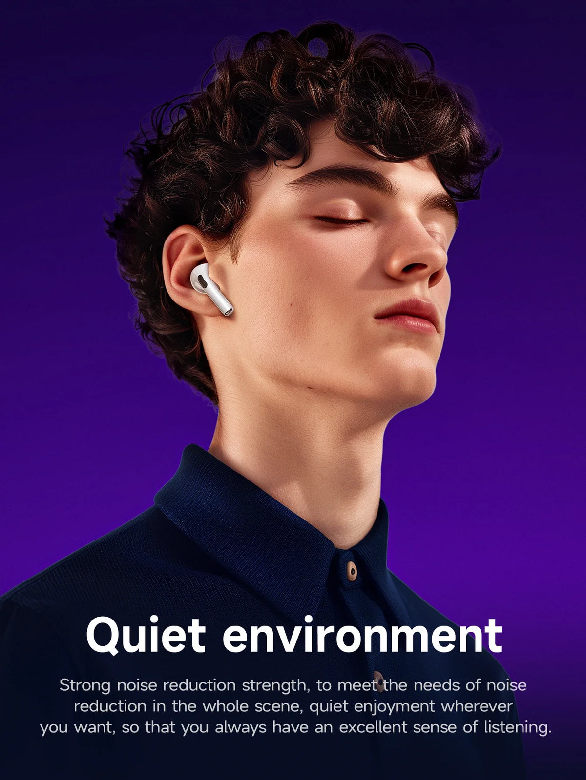 HOCO EW72 Wirelss Bluetooth 5.4 ANC Noise Reduction Earphone With LED Full Touch Smart Screen Charging Box Music Sports Earbuds