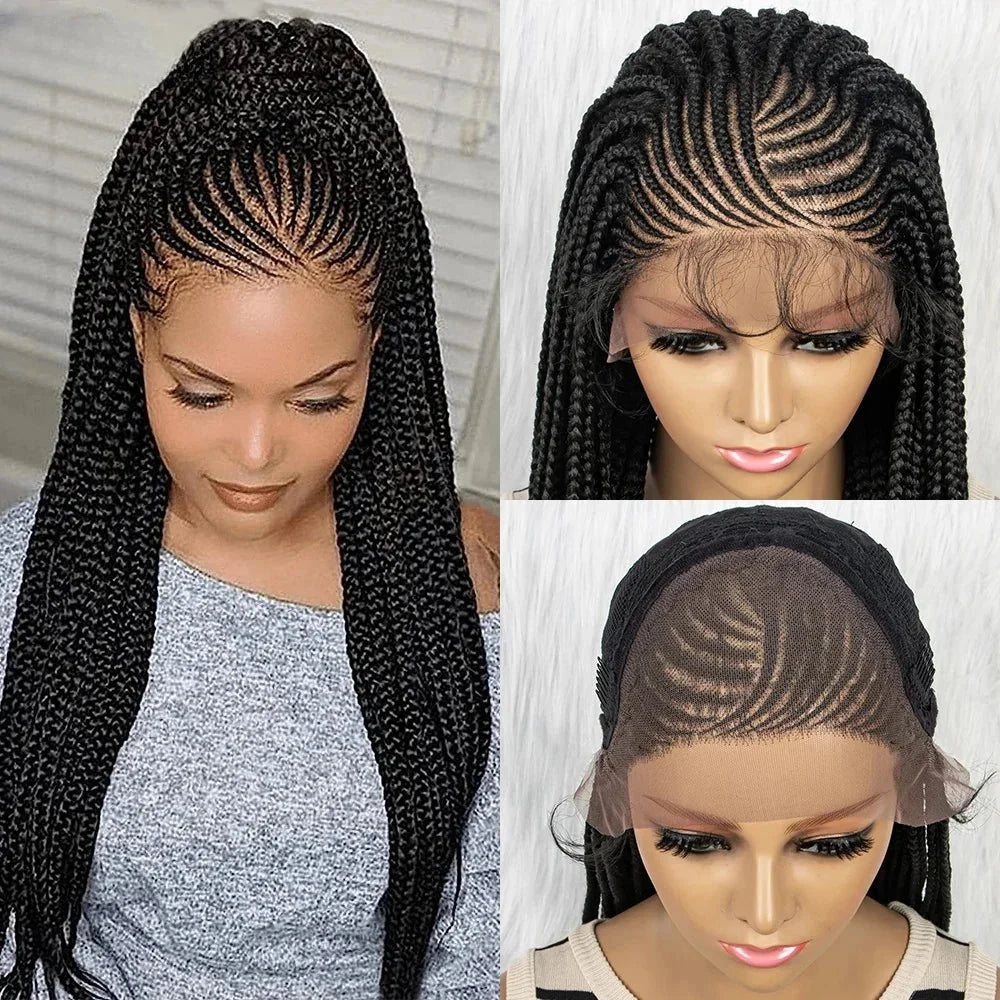 Lace Front Braided Wig | Baby Hair | Kanekalon Synthetic | Black Women
