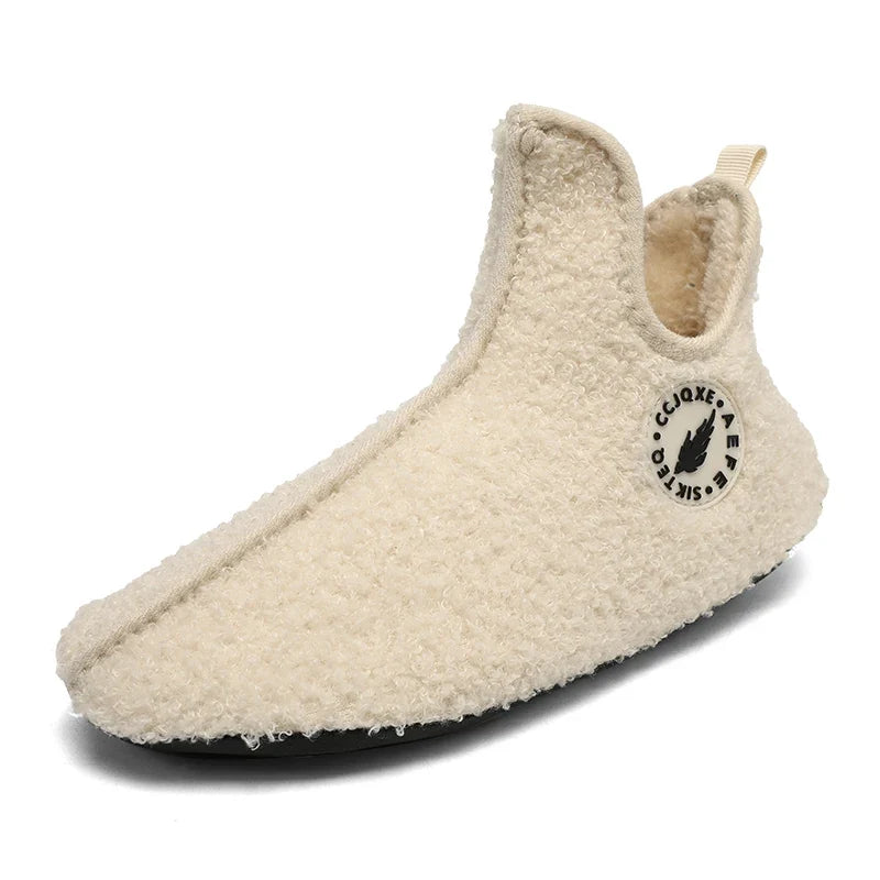New Men Winter Slippers High Quality Light Weight Disign Shoes Fashion Women Plush Slipper Warm Slip on Casual Shoe for Couples