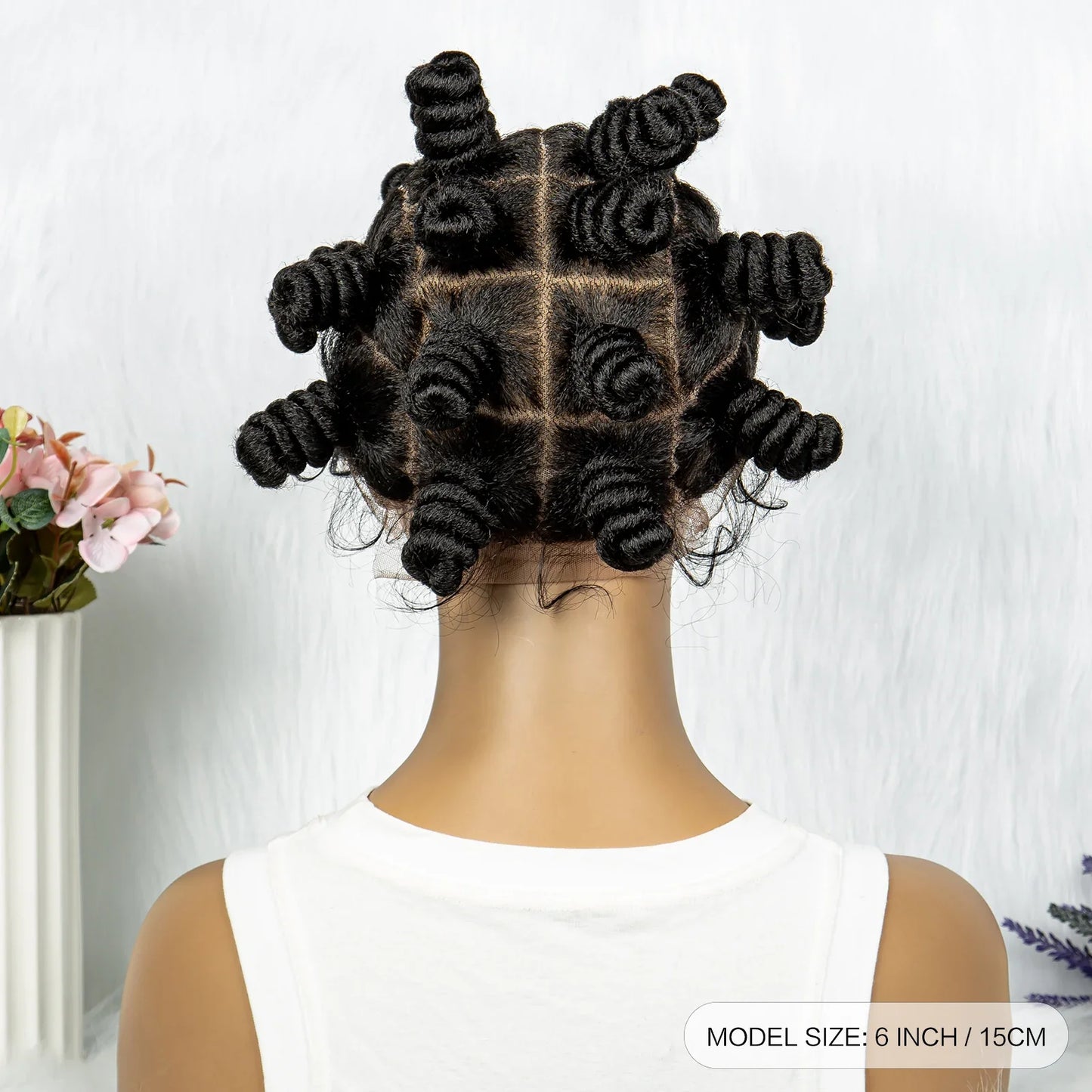 Knotless Braids Wig with Twist Buns | Full Lace African Braiding Hair
