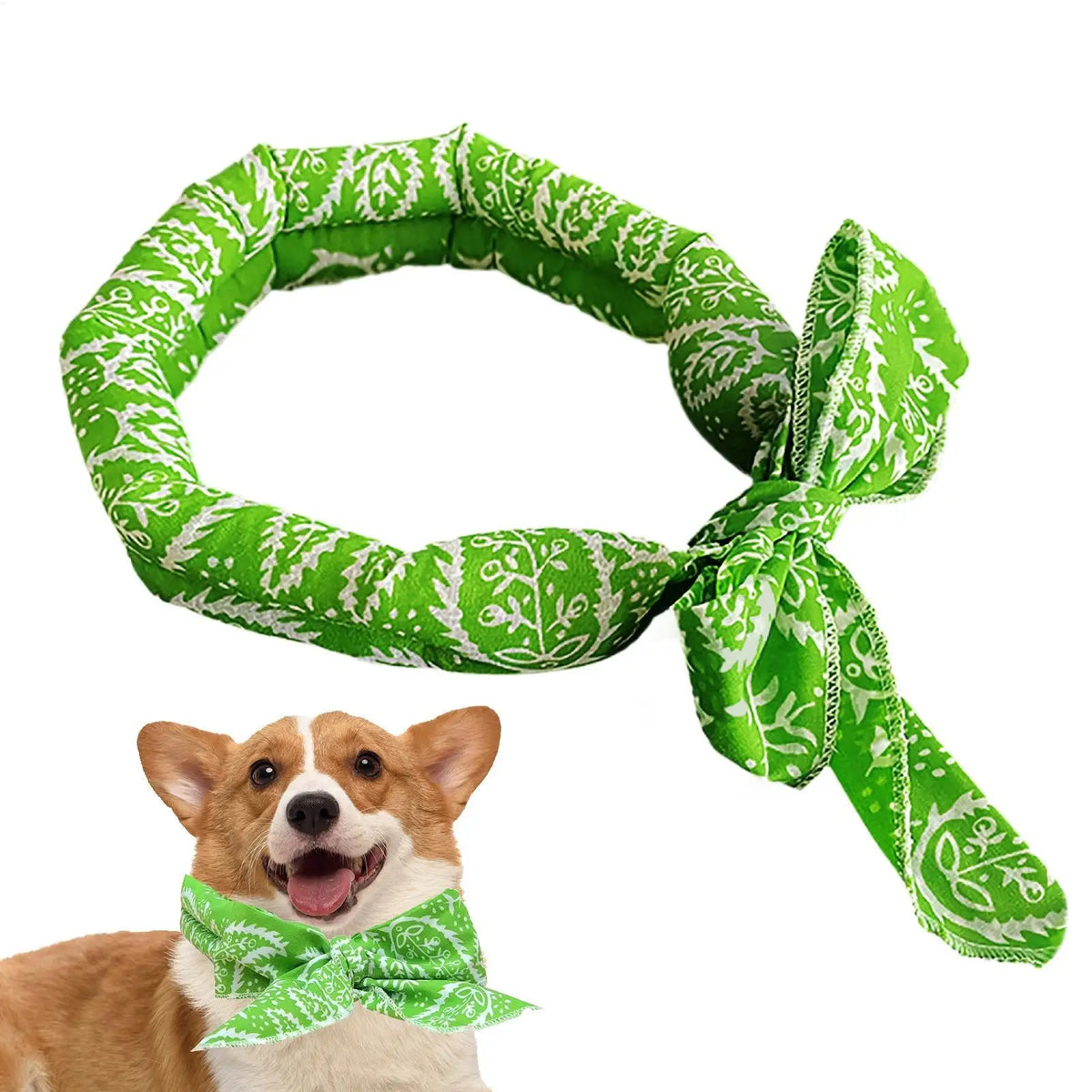 Pet Cooling Scarf Cute Dog Cooling Bandana Adjustable Fast Cooling Cat Cooling Ice Scarf Reusable Cat Collar Pet supplies