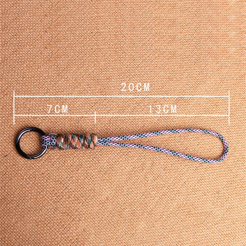 Outdoor Paracord Lanyard Survival Keychain for Men Women Handwoven Backpack Car Keyring Camping Hiking EDC Jewelry Accessories