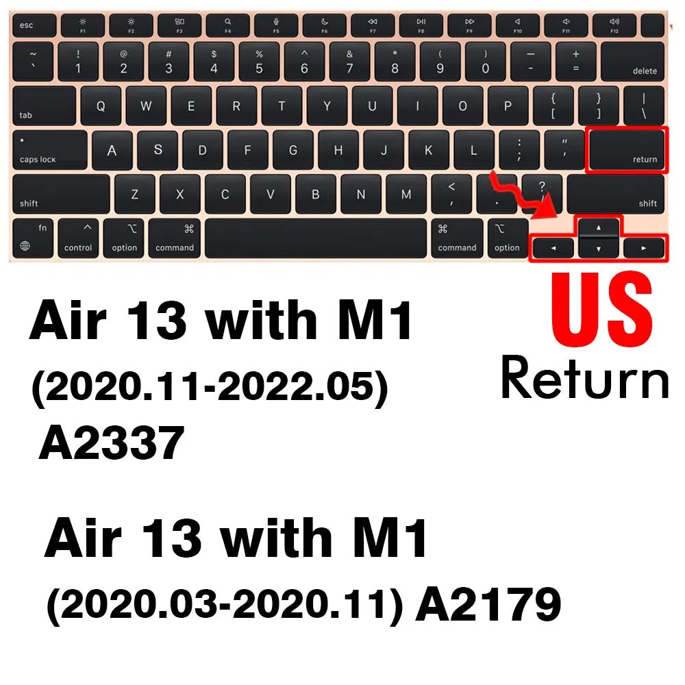 Keyboard Cover For Macbook Air 13 M2 Pro 13 M1 Pro 14 16 Max Silicone Protector Skin Case A2337 A2338 A2442 A2779 A2681 A2485