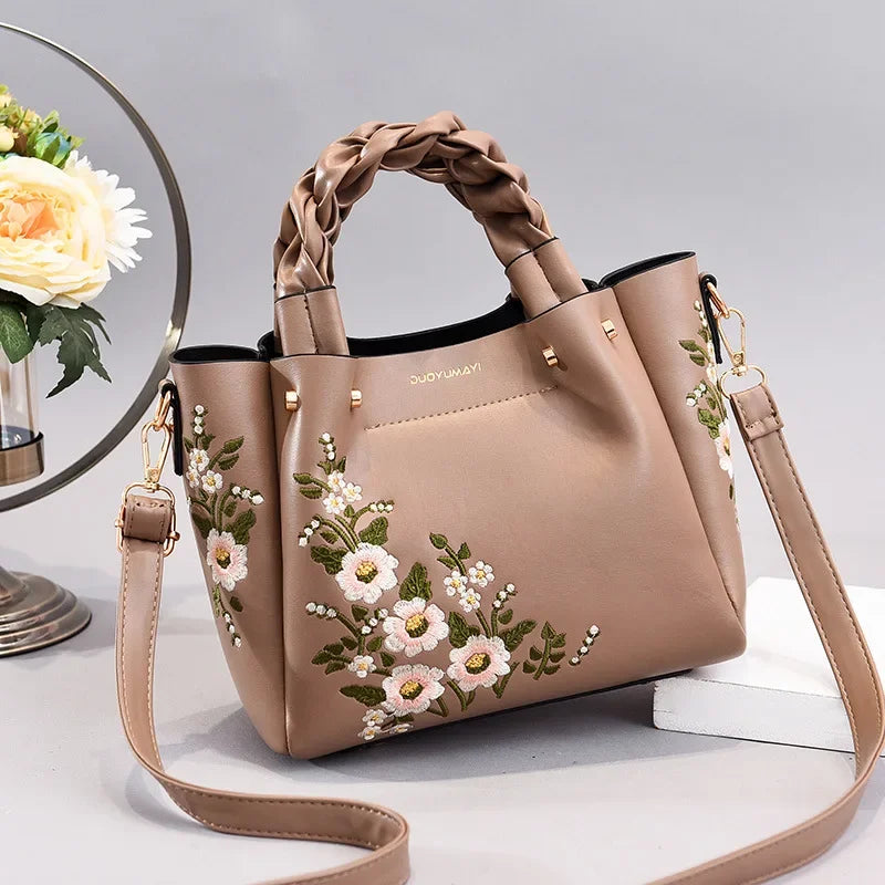 New Luxury Design Women's Pleated Tote Bag | Solid Color Underarm Handbag & Purses (Shoulder Bag, Female Retro Pouch)