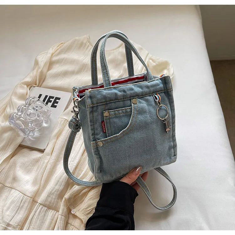 Women's Box Crossbody and Shoulder Handbag | Polyester, Adjustable Strap