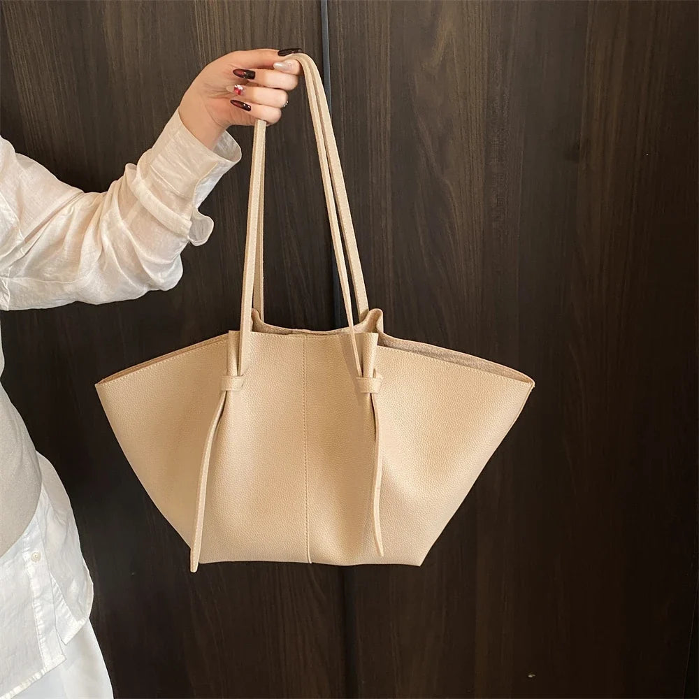 Luxury Designer 2-in-1 Shopper Tote Set | Branded Soft PU Leather Shoulder Handbag for Women (Big Capacity)