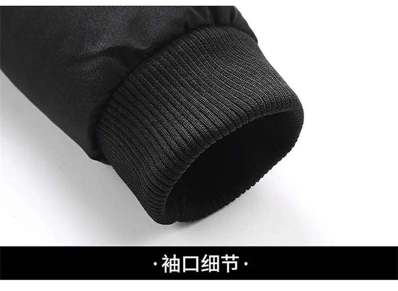 Wall Street Crocodile Winter Coats Men's Puffer Jackets Thick Warm Bomber Jackets Parkas Down Jackets Men's Winter Jackets New