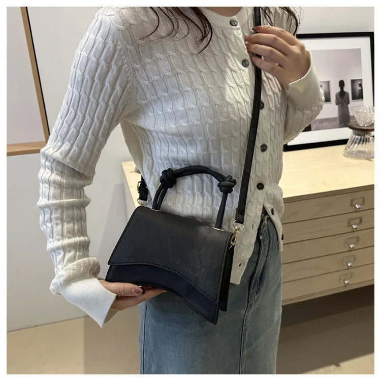 Fashionable Women's Shoulder Bag | Pure Color Trendy Crossbody Bag & Simple Casual Diagonal Bag (Small Square Bags for Autumn & All Seasons)