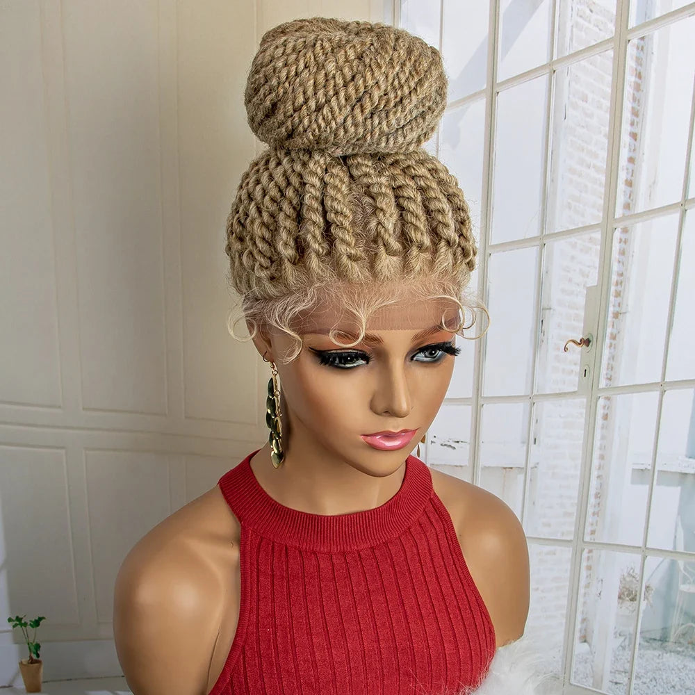 New Arrival Bun Braided Wig | Lace Front Updo with Baby Hair