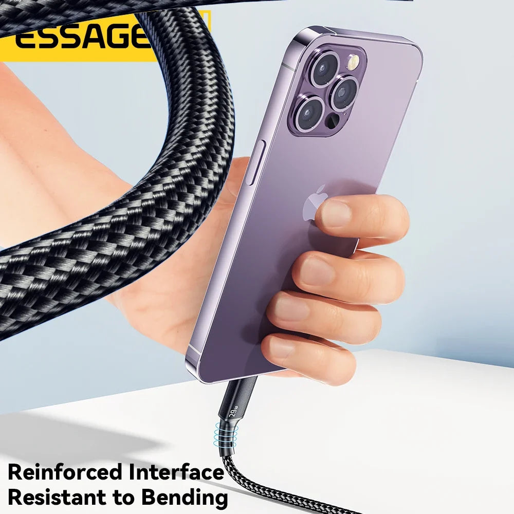 Essager USB C Cable For iPhone 14 13 12 11 Pro Max Xs Plus 29W Fast Charging Cable Type C To Lighting Date Wire For iPad Macboo