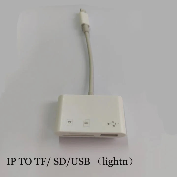 For IOS iPhone Macbook 3-in-1 Card Reader TF SD MemoryCard Reader OTG USB Adapter