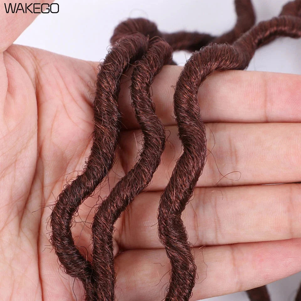 Goddess Faux Locs Crochet Hair | 18" Soft Curly Braids | Ombre Dreadlocks Extensions | 24 Strands/Pack