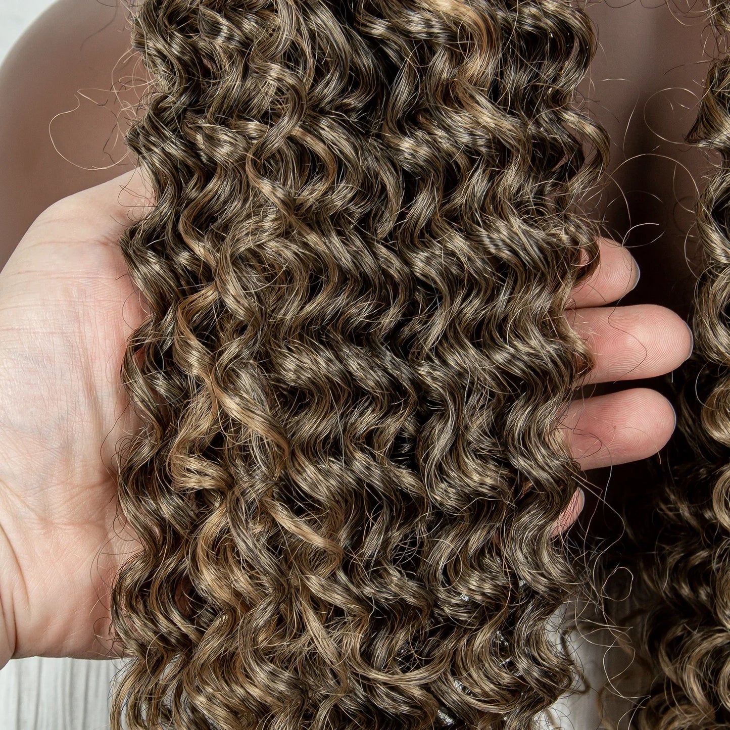 22" Box Braids Full Lace Wig | Two Curly Ponytails | Baby Hair | Synthetic Braided Wig