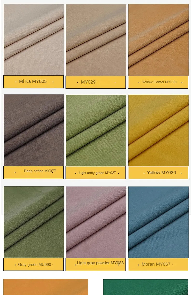 Velvet Fabric By The Meter for Tablecloth Diy Sofa Covers Curtains Sewing Thickened Soft Cloth Plain Black White Winter Textile