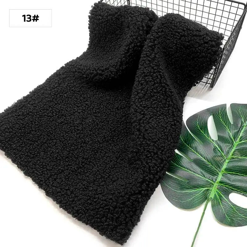 New Teddy Velvet Curled Plush 45x50cm Home Lamb Plush Fabric Soft Artificial Fur Polyester Fiber Mink Fabric DIY Plush Doll