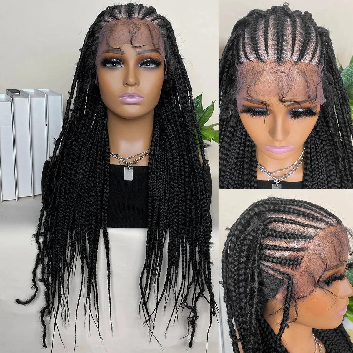 Lace Front Braided Wig | Baby Hair | Kanekalon Synthetic | Black Women