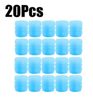 20Pc Luminous Valve Caps Fluorescent Night Glowing Decor Car Motorcycle Bicycle Wheel Hub Valve Stem Cap Styling Car Accessories