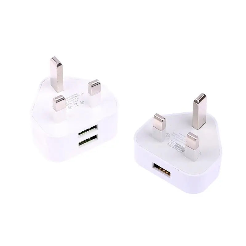 Latest 5V/2.1A Dual USB Port Fast Charger Universal UK Mains 3 Pin Plug Wall Charger Adapter USB Charging For Phone Tablet